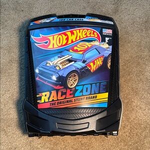 Hot Wheels Race Zone Car Case - Black and Blue